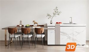 Dining Table Set Skp Files